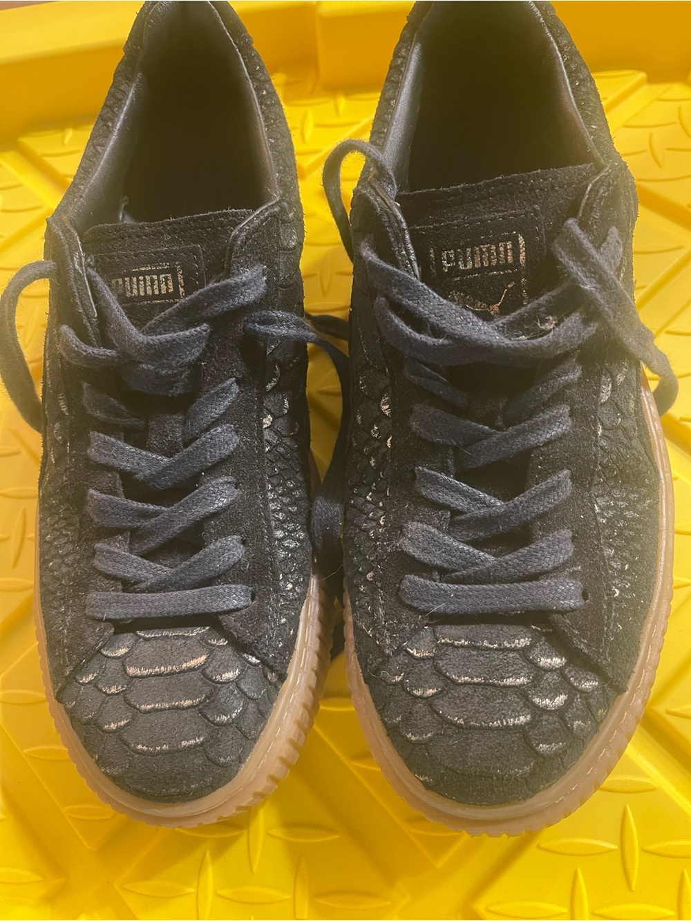 PUMA PLATFORM EXOTIC SKIN WN'S "PUMA BLACK"